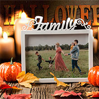 Photo effect - Halloween. Family photo