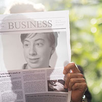 Photo effect - Article in the business newspaper