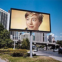 Photo effect - Billboard against the blue sky