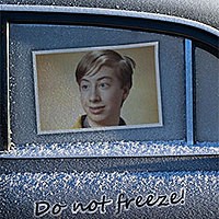 Photo effect - Frozen car window