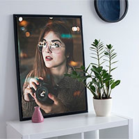 Photo effect - Photo frame on the white wall