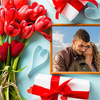 Photo effect - Valentines Day. Presents for you
