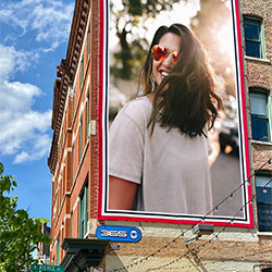 Photo effect - Billboard in front of blue sky