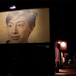 Photo effect - Billboard in the darkness