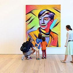 Photo effect - Children in art gallery