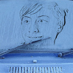 Photo effect - Frozen windshield