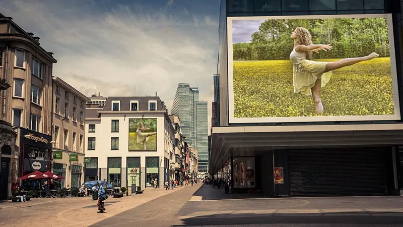 Photo effect - Billboards in the city center