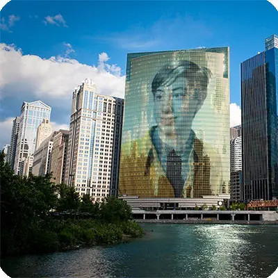 Photo effect - Along Chicago River line