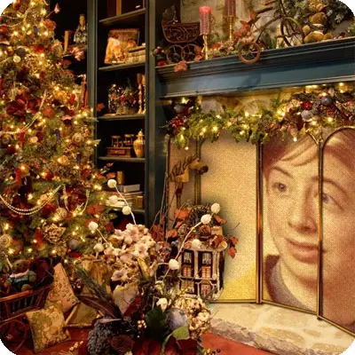 Photo effect - Christmas room. Awaiting holiday