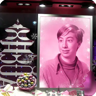 Photo effect - Showcase decorated for Christmas