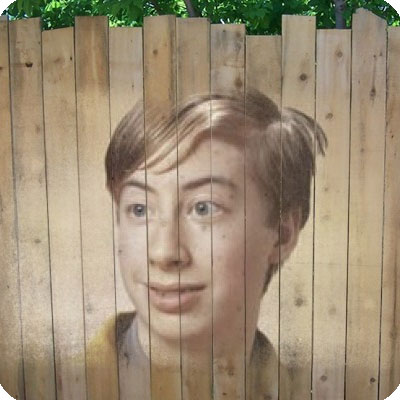 Photo effect - Picture on the fence