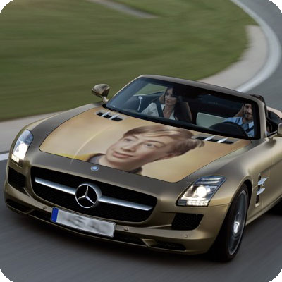 Photo effect - Mercedes-benz cabriolet aerographics