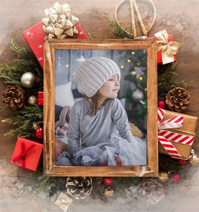 Photo effect - Photo frame for Happy Holidays and New Year