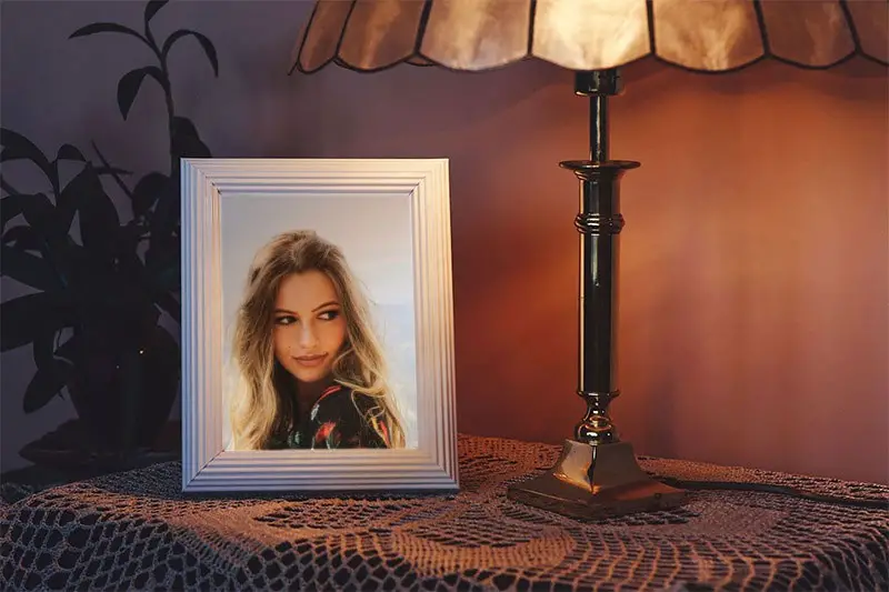 Photo effect - Photo frame in warm light