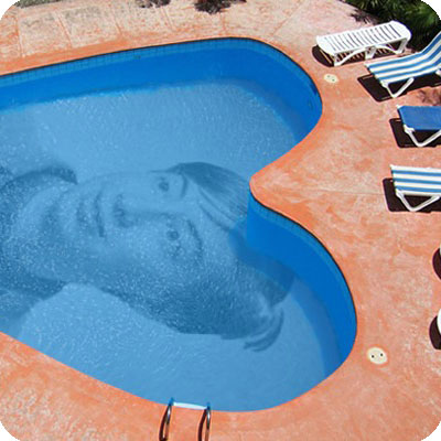 Photo effect - Heart shaped pool