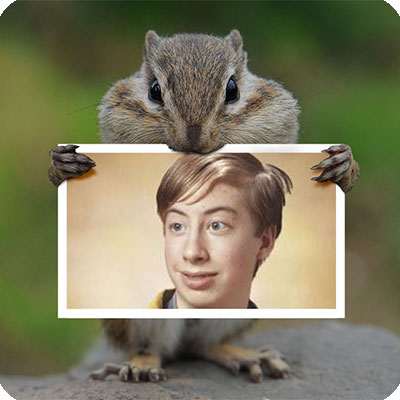 Photo effect - Rodent eating your photo