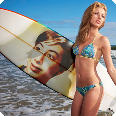 Photo effect - Time to hit the beach with surfboards